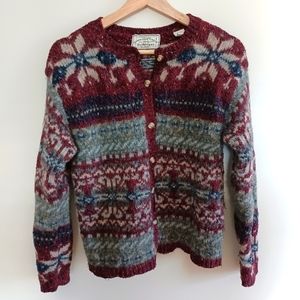 Vintage American Eagle Wool Fairle Isle Cardigan
